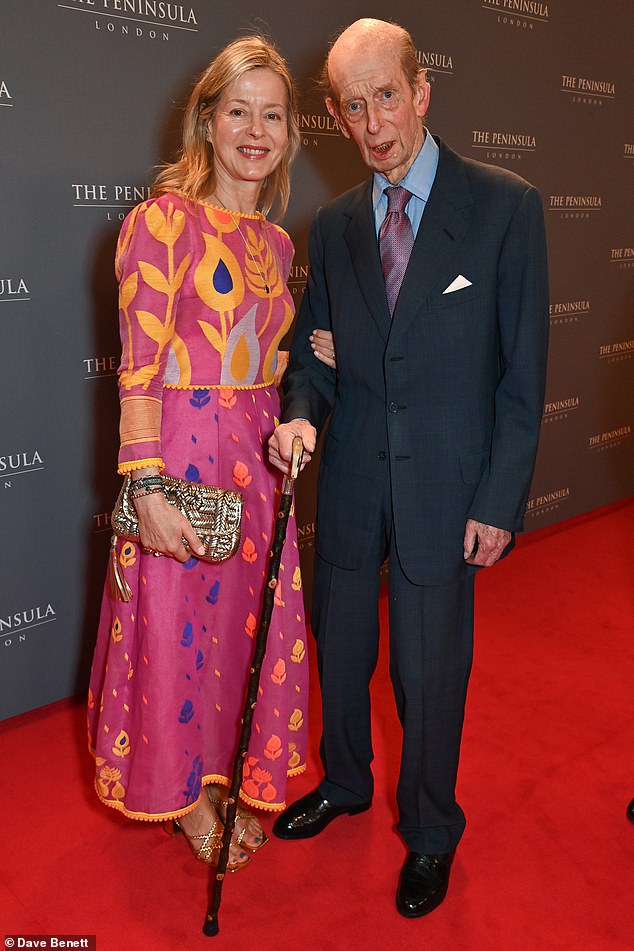The Duke, a first cousin of the late Queen Elizabeth, attended a party with his daughter, Lady Helen Taylor, 60, to celebrate the opening of The Peninsula London hotel.