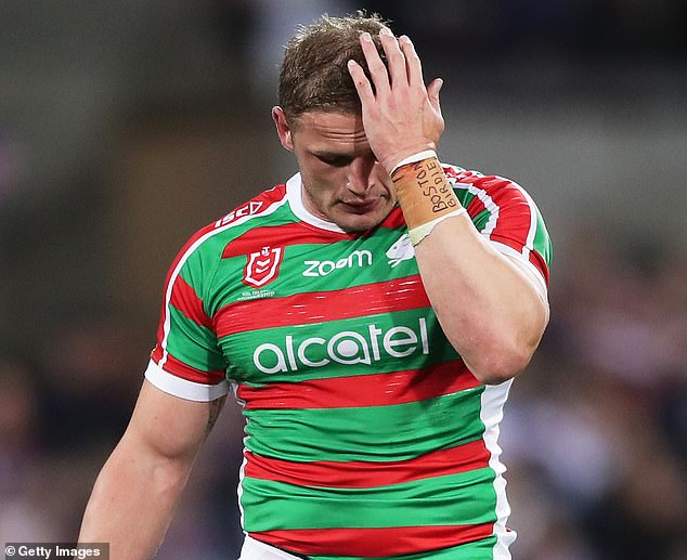 Burgess (pictured playing for Souths) returned to footy with the Cairns Brothers in 2023 after a brief spell with the Cairns Brothers team in far north Queensland