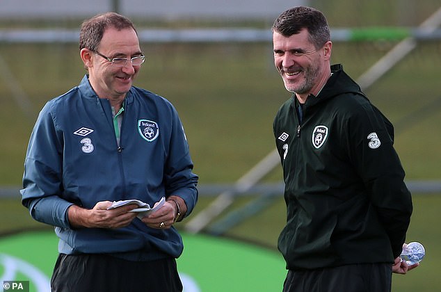 Roy Keane (right) was assistant to Martin O'Neil (left) during Rice's three-match Ireland career