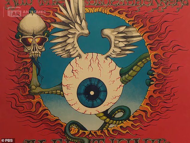 He described a Jimi Hendrix flying eyes poster with art by Rick Griffin from 1968 as 