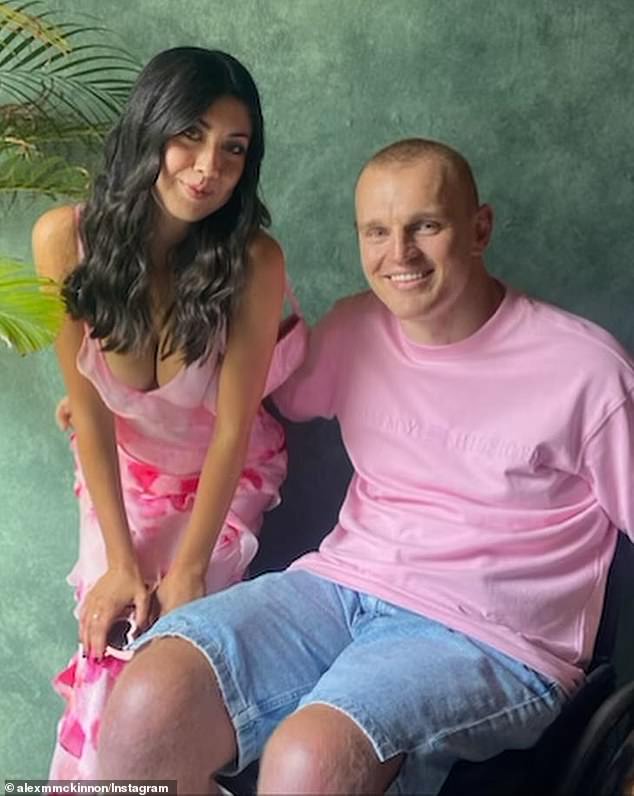 It followed a few days earlier on Channel 9's 60 Minutes, where Queensland skipper Cameron Smith appeared unsympathetic in the eyes of many viewers following Alex McKinnon's on-field injury (McKinnon is pictured with girlfriend Lily Malone)