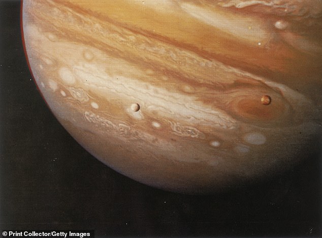 Jupiter, taken from Voyager 1 about 12 million miles away in 1979