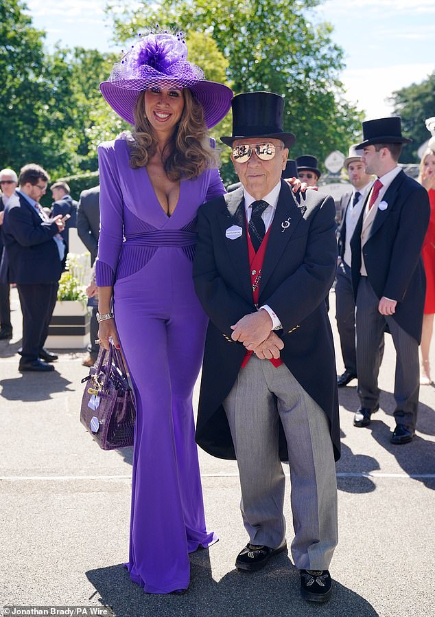 David Sullivan, 75, and his fiancée Ampika Pickston, 42, were also in attendance together as the model stunned in a plunging purple jumpsuit