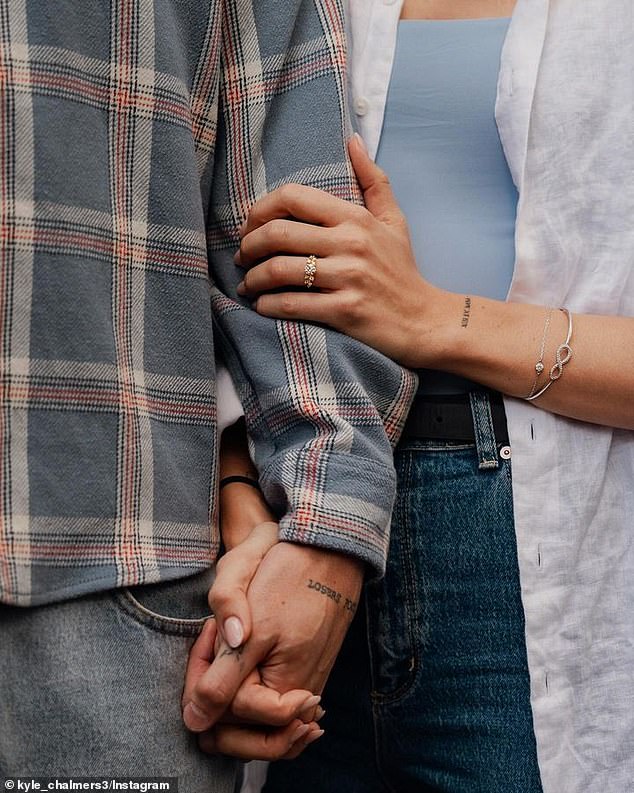 A second frame shows the couple's hands intertwined as they both display their tattoos and unbreakable bond