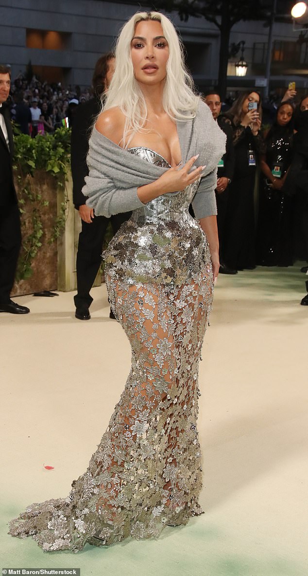 This comes after he talked about Kim's Met Gala look, where she wore a cardigan over her silver dress.  'I thought that dress was the coolest dress I've ever seen.  The sweater that everyone is confused about.  I can not explain.  It's so beyond fashion,” he said