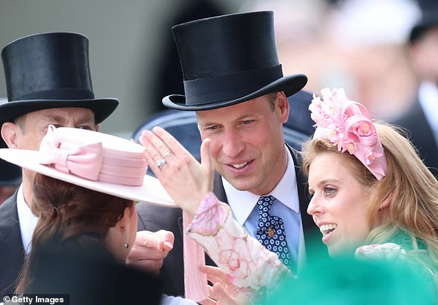 The cousins ​​(pictured) seemed to enjoy spending some time together at Royal Ascot today