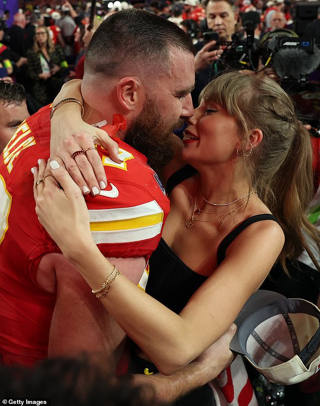 Taylor is no stranger to living her life in the public eye (pictured with boyfriend Travis Kelce)
