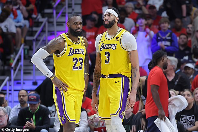 While Redick makes plans around Anthony Davis (right), Pelinka will try to keep James (left)