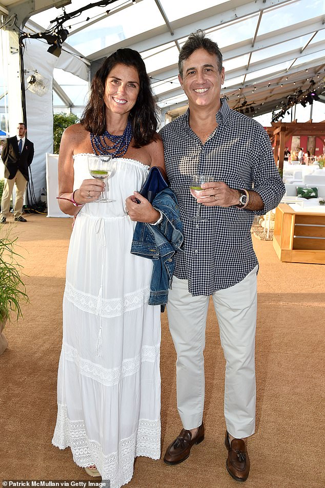 Burke is pictured here with his wife Patricia at the sixth annual Hamptons Paddle and Party for the Breast Cancer Research Foundation.  The pair are a fixture in the local social circuit