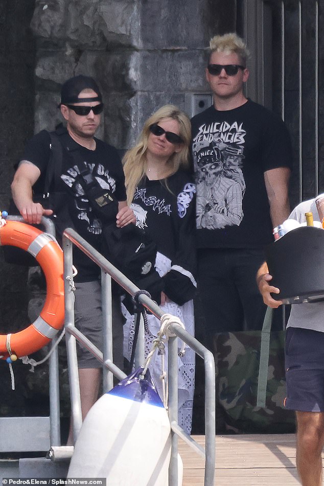 The group was seen waiting for their boat