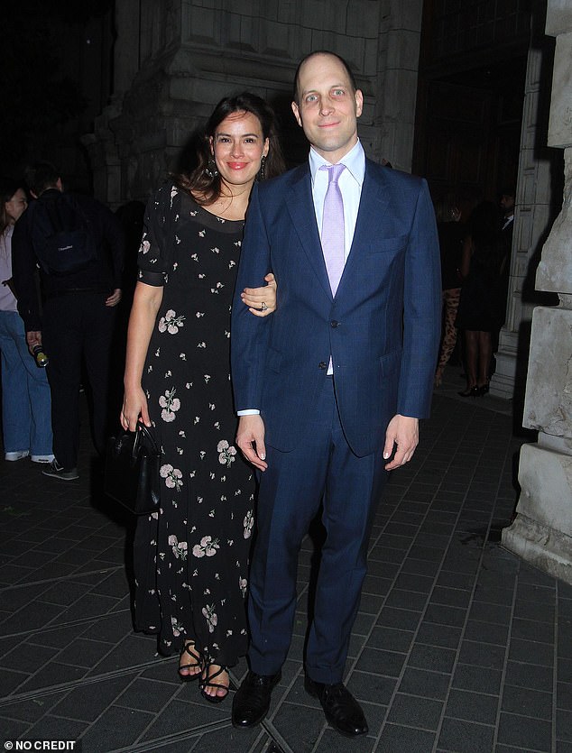 Lord Frederick Windsor, 45, son of Prince Michael of Kent, was accompanied by his wife, actress Sophie Winkleman, 43