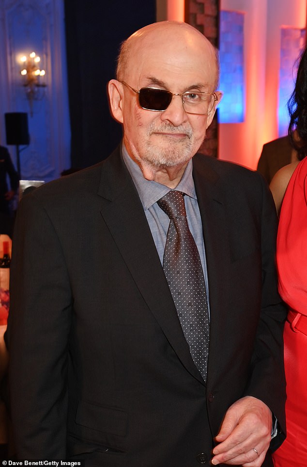 Sir Salman Rushdie (pictured at the 2023 South Bank Sky Arts Awards) still wants to make more comedy cameos, like the ones he played in Bridget Jones's Diary and BBC comedy W1A
