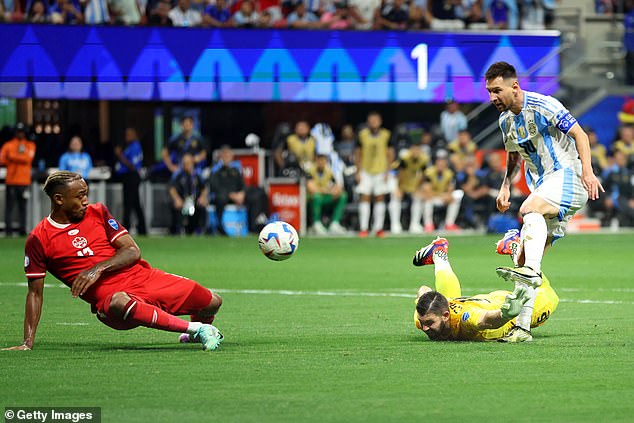 Lionel Messi created two goals but his team stuttered to a 2-0 win in the Copa America