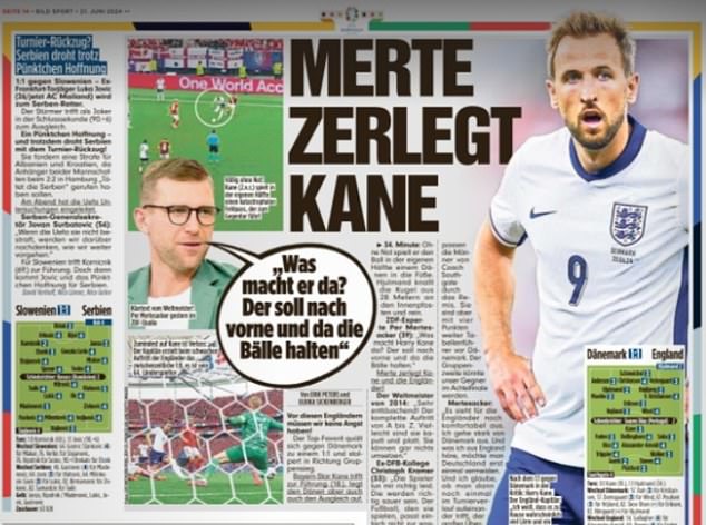 England have been criticized by foreign newspapers after the 1-1 draw against Denmark