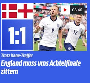 “England must fear for round 16,” says BILD