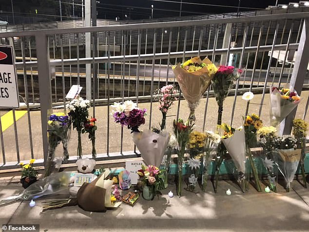 Flowers have been left at Bray Park train station in Baylee's honour