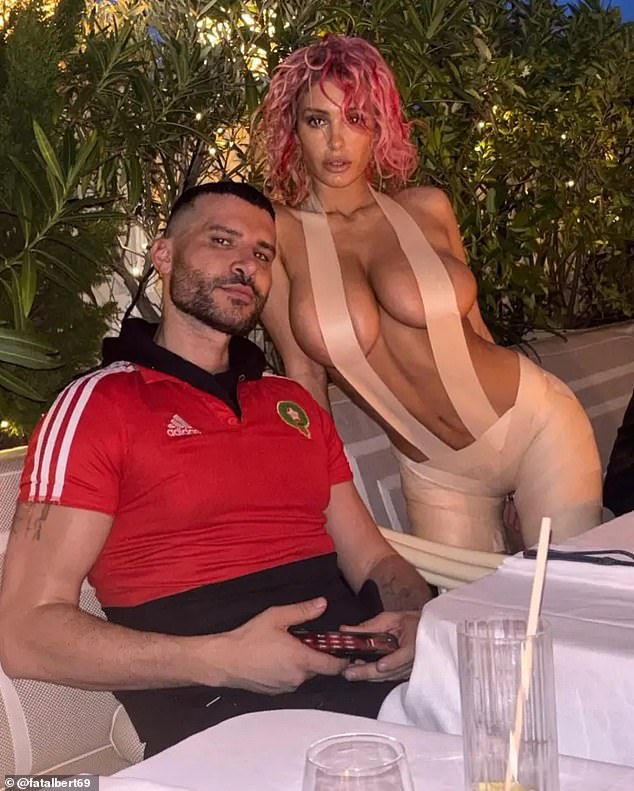 Bianca enjoyed dinner with her stylist Gadir Rajab (pictured) - but husband Kayne was nowhere to be seen after their heated argument