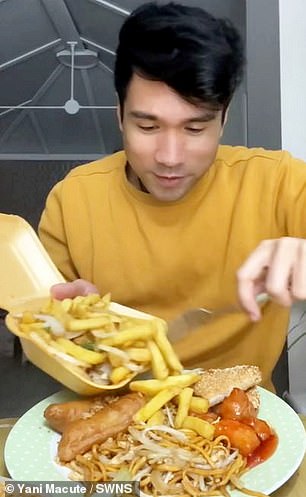In a TikTok of himself eating, Yani explains that he's most excited to try the shrimp toast since he doesn't see it in North America.
