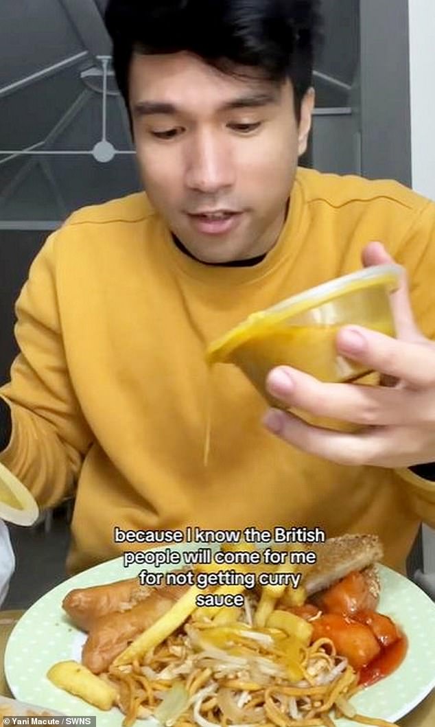 Many viewers commented on the curry sauce in Yani's clip, finding it an unusual accompaniment