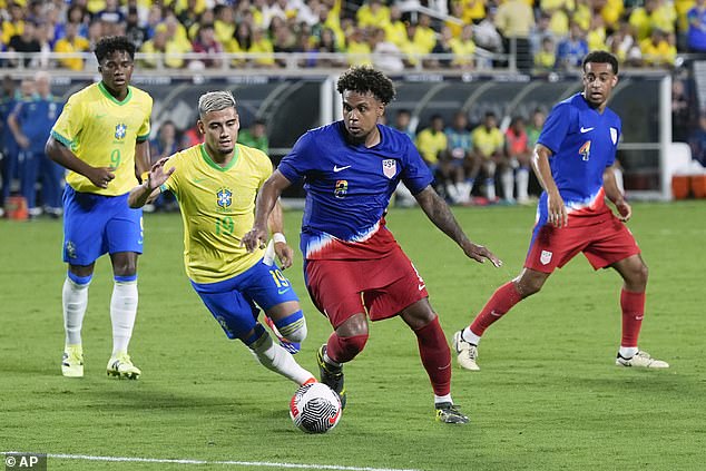 The United States played a 1-1 draw against Brazil in their last match before the Copa America