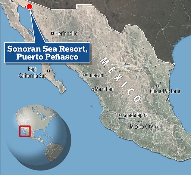 The incident happened at a resort in Puerto Penasco, Sonora state, Mexico