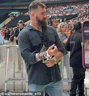 Travis' brother Jason was also spotted wearing Taylor's friendship bracelets