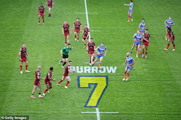 Burrow's name and a large number seven were on the Headingley pitch