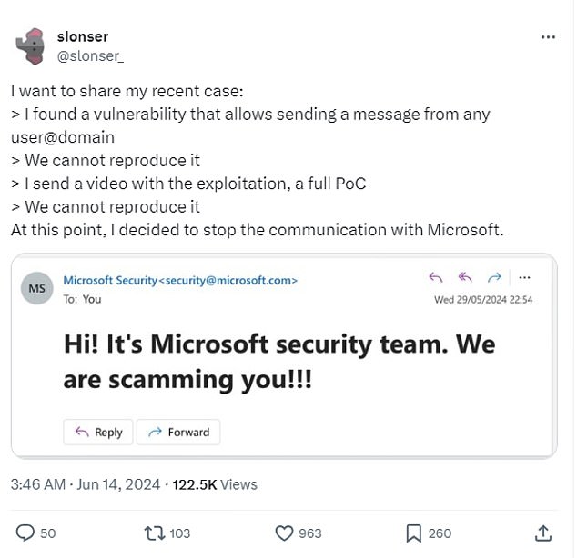 A security researcher at SolidLab shared his findings on X, revealing that the vulnerability allows anyone to impersonate accounts, allowing bad actors to send malicious emails to other users