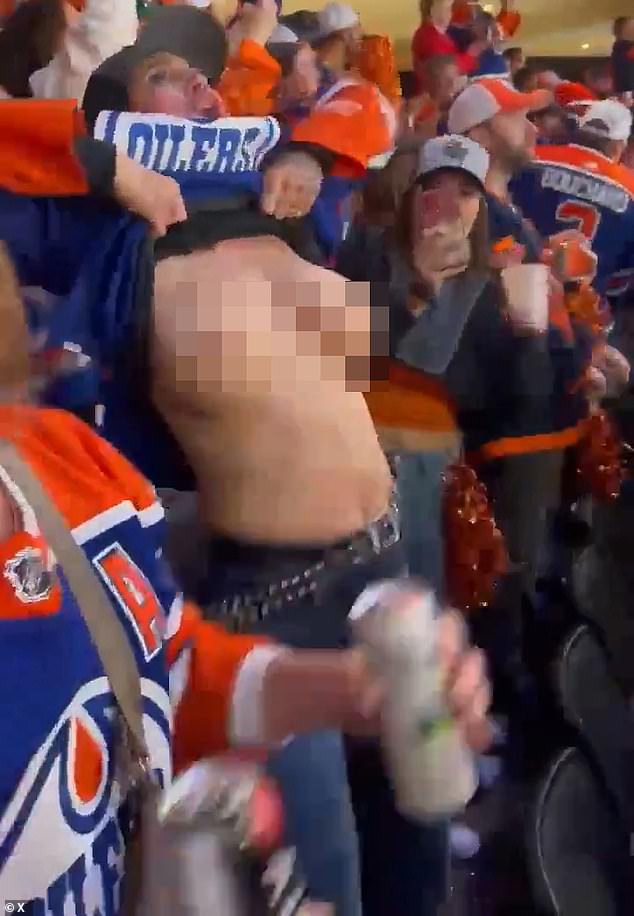 'Kate' flashed her breasts during the team's NHL Conference Finals Game 5 victory against the Dallas Stars on May 31