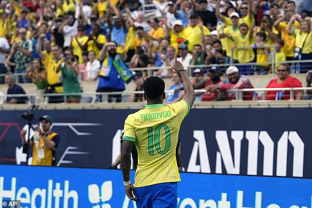 He also complained about a perceived lack of 'atmosphere'.  The friendly match between the United States and Brazil earlier this month in Orlando was filled with opponents.