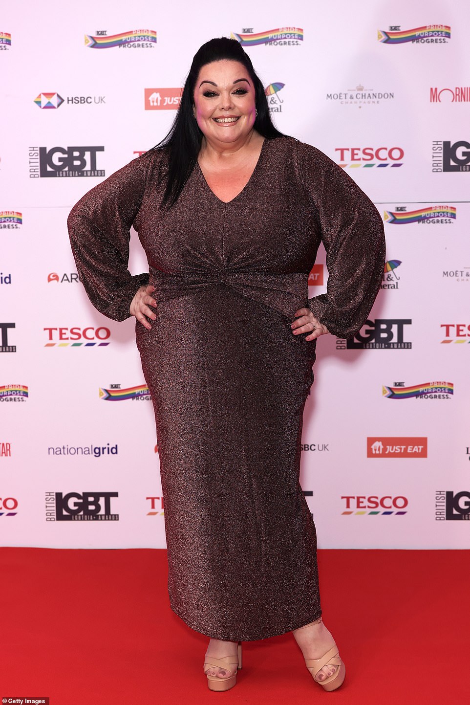 In an emotional moment, former Strictly Come Dancing star Robin Windsor was honored with a special posthumous award, with Lisa Riley (pictured) accepting on his behalf
