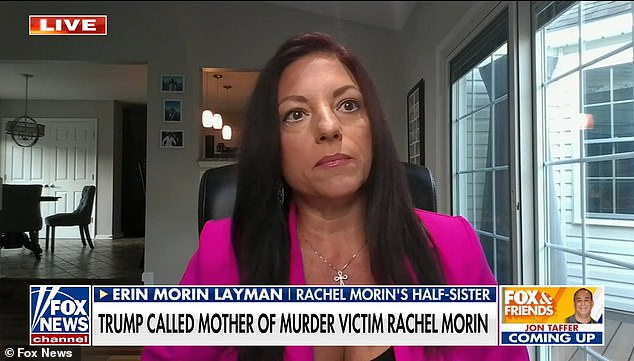 Rachel Morin's half-sister, Erin Morin Layman, says the Biden admin has blood on his hands over his border policies that have led to the deaths of Americans