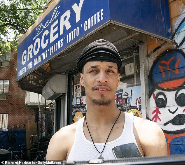 Jeffrey Flores, 24, arrested alleged child molester Christian Inga-Landy, 25, after realizing the suspect was visiting and staking out his local deli in Corona, Queens (pictured)