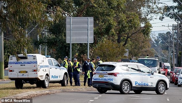 It is alleged that Mr Harding got out of his car after he was allegedly threatened by the car following him, police said