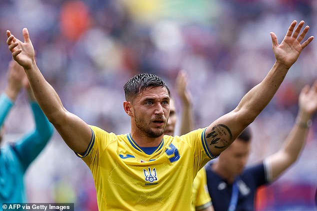 Roman Yaremchuk led the celebrations after scoring the winning goal for his side in Germany