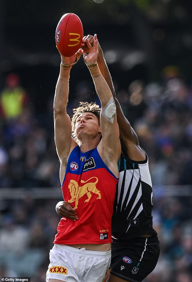 The Lions' Eric Hipwood (pictured) had a day out, scoring five goals against Port Adelaide