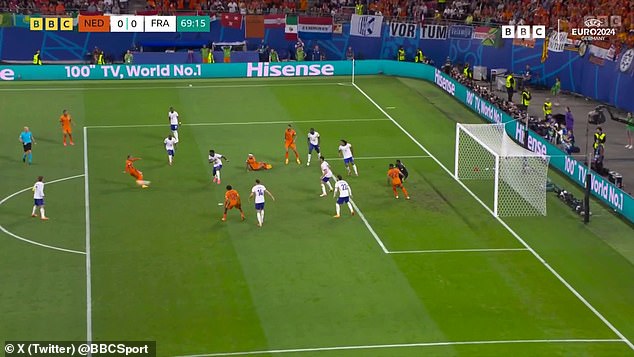 Xavi Simons' goal in the 68th minute against France was disallowed for offside