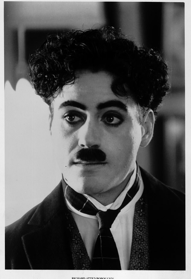 In 1992, he played the role of Charlie Chaplin in Chaplin - in which the star's acting style led to him learning to play the violin as well as left-handed tennis and hiring an attitude coach.