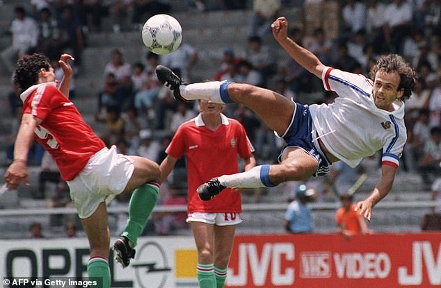 Hungary takes on France and their flying midfield superstar Michel Platini in 1982