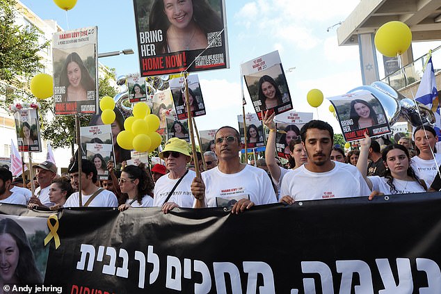 A special protest march was held through Tel Aviv to mark the twentieth anniversary of hostage Naama Levy