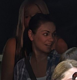 Mila Kunis in the crowds before Saturday's show