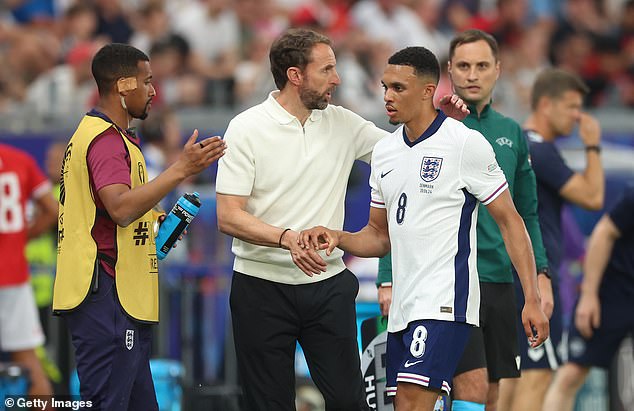 England manager Gareth Southgate (centre) has been urged to shake up his starting line-up