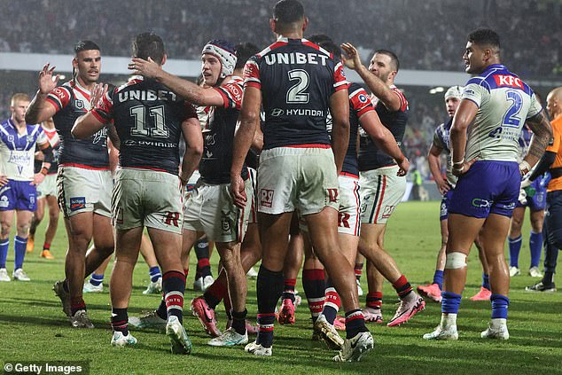 The Roosters moved into the top four after their win over the Bulldogs