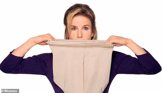 Knicker no-no: In an infamous scene in Bridget Jones's Diary in 2001, Bridget, played by Renee Zellweger, cringes and tries to cover up when Hugh Grant's character Daniel Cleaver discovers her panties as the pair get frisky