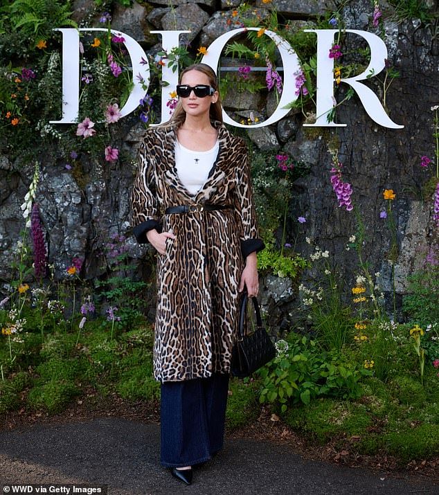In addition to signing up for the murder mystery, Lawrence has also been keeping busy and recently took him to a Scottish castle to attend a star-studded Dior runway show earlier this month (seen above)