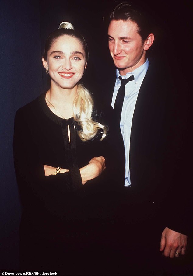 Sean and Madonna married in 1985 and began a rollercoaster marriage in which she filed for divorce in 1987, reconciled with him, and then left him for good in 1989;  pictured 1987