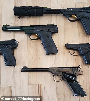 Johnson's job building shooting ranges also saw him acquire quite a collection of weapons