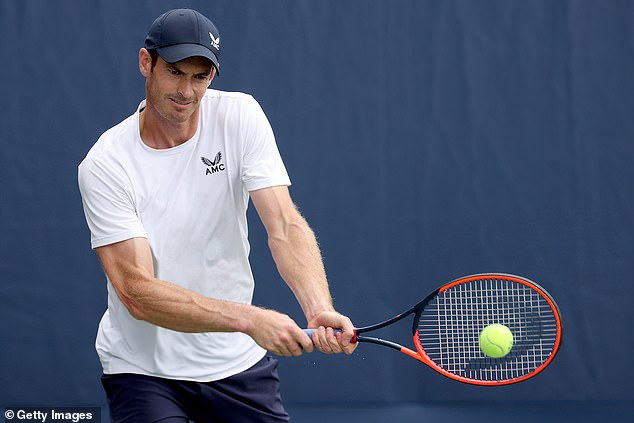Murray, pictured here training for the US Open in New York City in August 2023, has expressed his fears about retirement