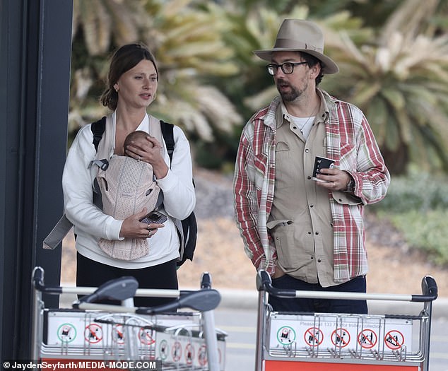 Aly's filmmaker husband Stephen accompanied her and looked relaxed in a checked shirt, beige hat and glasses
