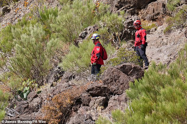 Search and rescue teams are scouring a mountainous area in Tenerife, near the village of Masca, to find him